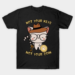 not your keys not your coin tabby cat T-Shirt